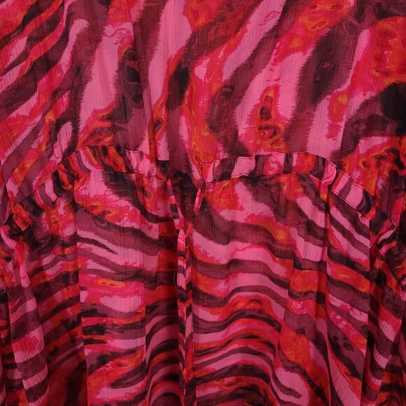 Vintage Banana Republic Silk Sheer Patterned Tunic Top Swim Cover Up - Picture 6 of 8